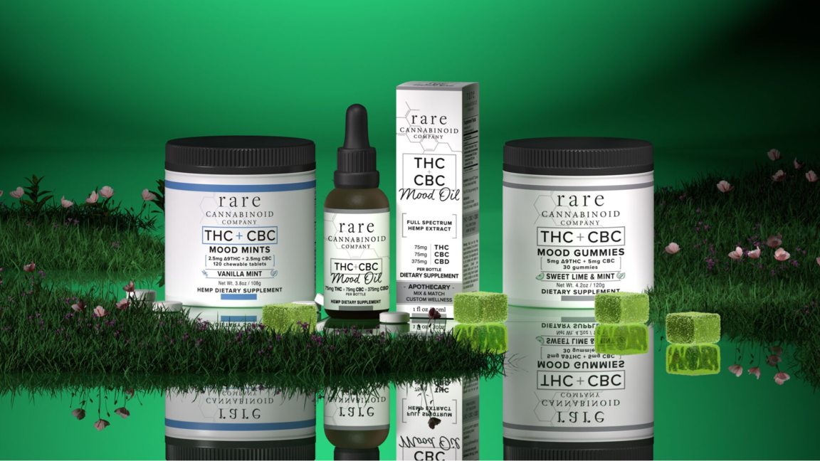 Rare Cannabinoid Company Mood Mints, Mood Oil, and Mood Gummies