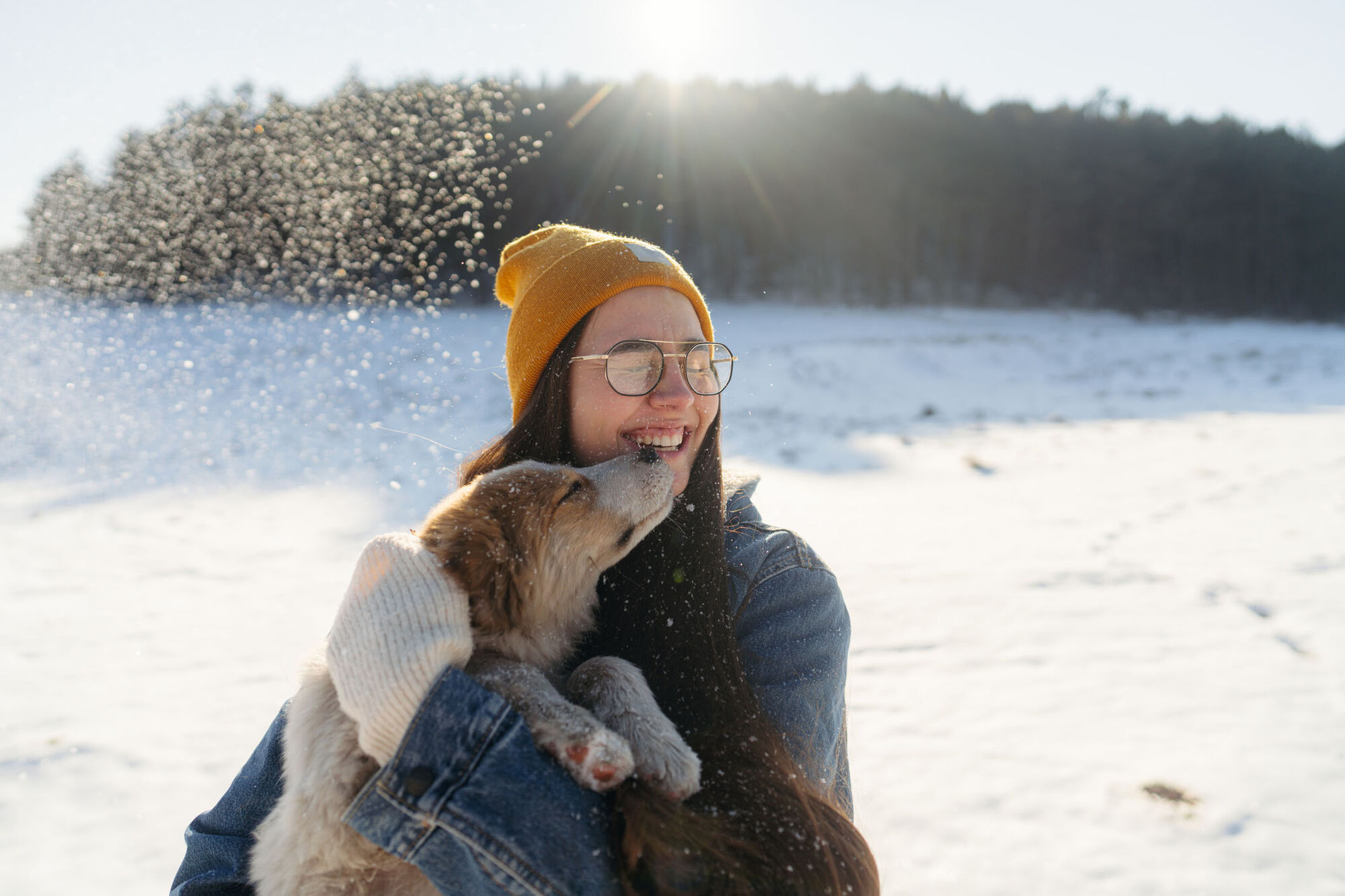 Woman smiling with happiness