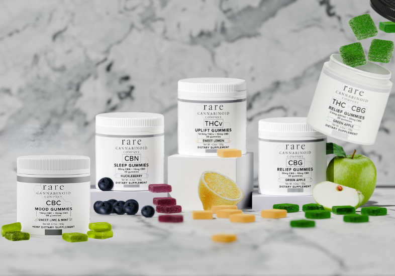 CBC, CBN, THCV, CBG and THC + CBG Gummies from Rare Cannabinoid Company.