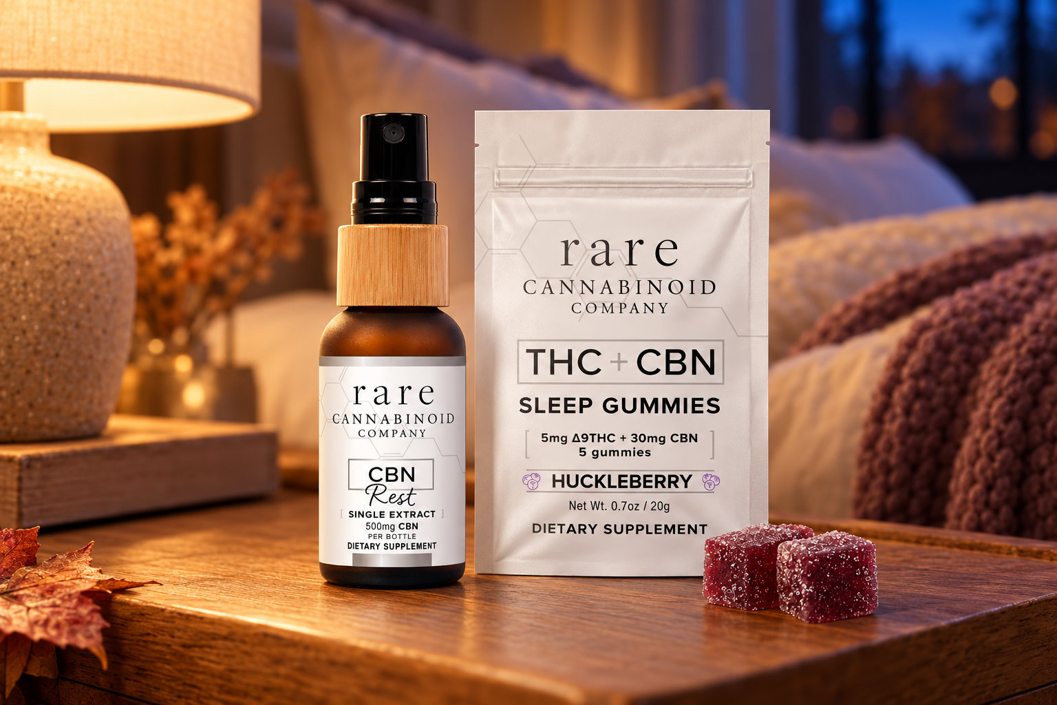 CBN sleep gummies and oil from Rare Cannabinoid Company.